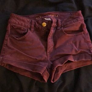 American Eagle Burgundy Shorts